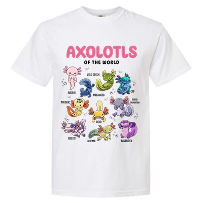 Axolotls Of The World Animals Kawaii Garment-Dyed Heavyweight T-Shirt