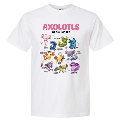 Axolotls Of The World Animals Kawaii Garment-Dyed Heavyweight T-Shirt