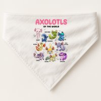 Axolotls Of The World Animals Kawaii USA-Made Doggie Bandana