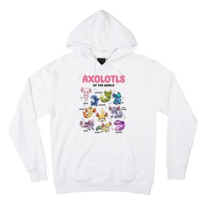 Axolotls Of The World Animals Kawaii Hoodie