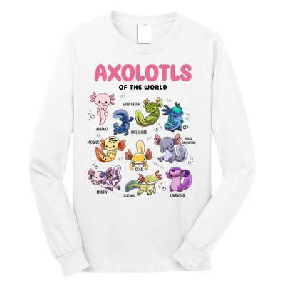 Axolotls Of The World Animals Kawaii Long Sleeve Shirt