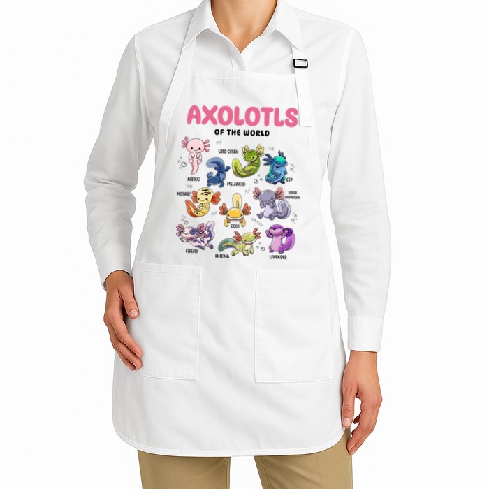 Axolotls Of The World Animals Kawaii Apron