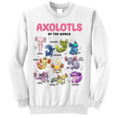 Axolotls Of The World Animals Kawaii Sweatshirt
