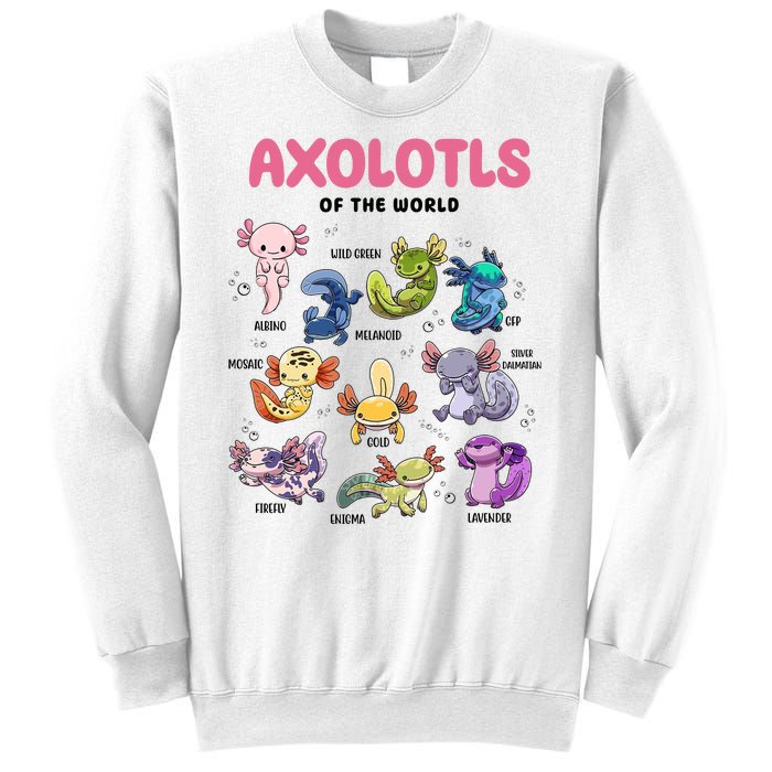 Axolotls Of The World Animals Kawaii Sweatshirt