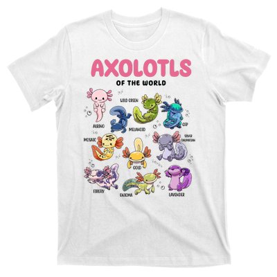 Axolotls Of The World Animals Kawaii T-Shirt