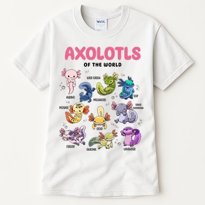 Axolotls Of The World Animals Kawaii Tall T-Shirt