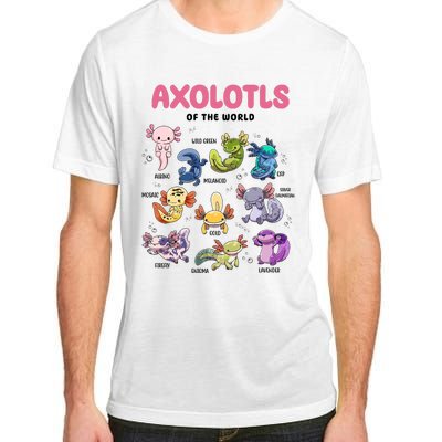 Axolotls Of The World Animals Kawaii Adult ChromaSoft Performance T-Shirt