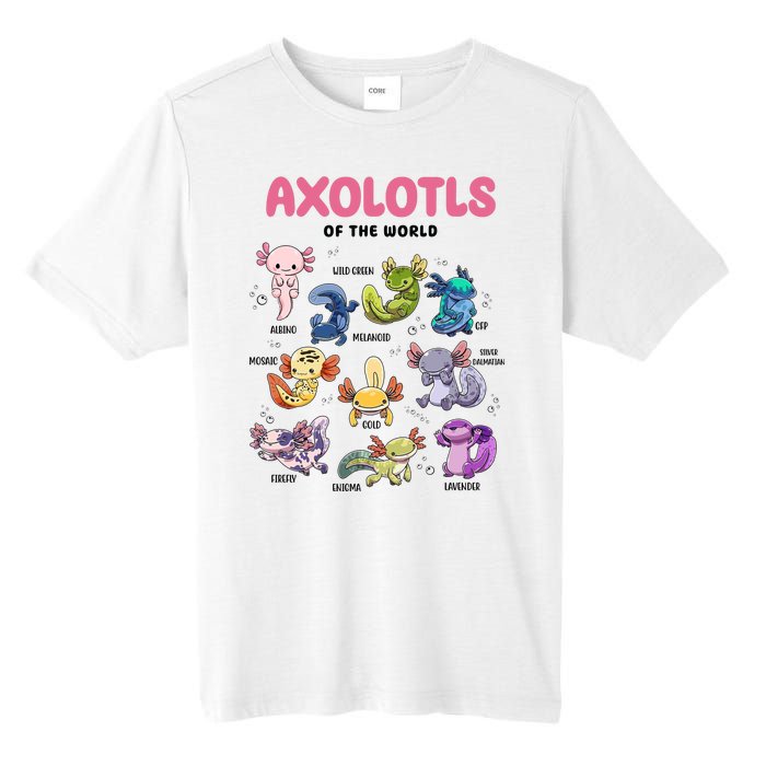 Axolotls Of The World Animals Kawaii Tall Fusion ChromaSoft Performance T-Shirt