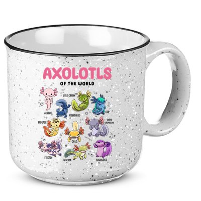 Axolotls Of The World Animals Kawaii 15oz Campfire Ceramic Mug