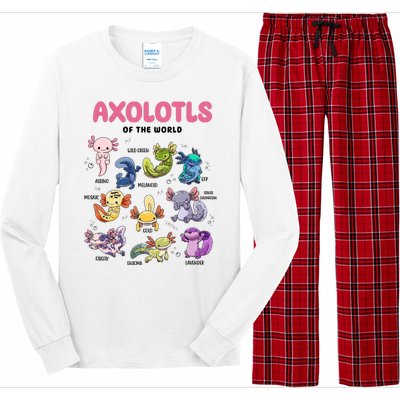 Axolotls Of The World Animals Kawaii Long Sleeve Pajama Set