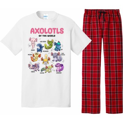 Axolotls Of The World Animals Kawaii Pajama Set