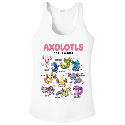 Axolotls Of The World Animals Kawaii Ladies PosiCharge Competitor Racerback Tank
