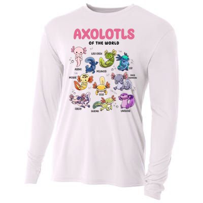 Axolotls Of The World Animals Kawaii Cooling Performance Long Sleeve Crew