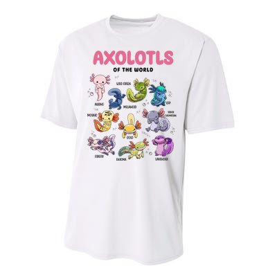 Axolotls Of The World Animals Kawaii Performance Sprint T-Shirt