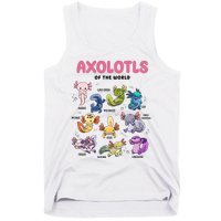 Axolotls Of The World Animals Kawaii Tank Top