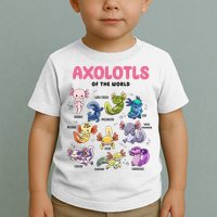 Axolotls Of The World Animals Kawaii Toddler T-Shirt