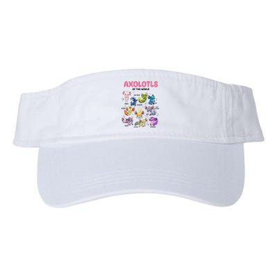 Axolotls Of The World Animals Kawaii Valucap Bio-Washed Visor