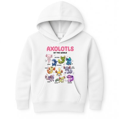 Axolotls Of The World Animals Kawaii Kids Hoodie