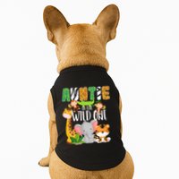 Auntie of the Wild One Zoo Theme Birthday Safari Animals Doggie Tank