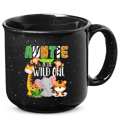 Auntie of the Wild One Zoo Theme Birthday Safari Animals 15oz Campfire Ceramic Mug