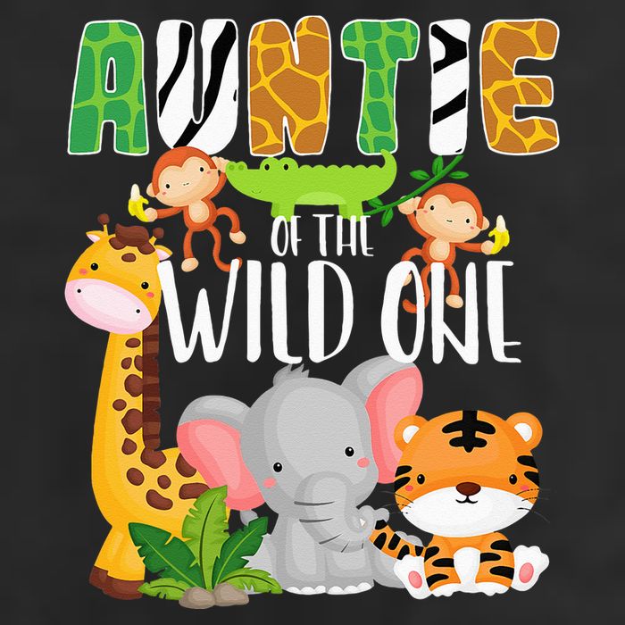 Auntie of the Wild One Zoo Theme Birthday Safari Animals Golf Towel