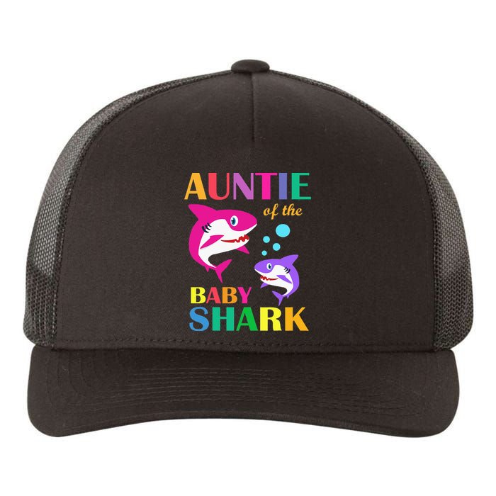 Auntie Of The Baby Birthday Shark Auntie Shark Mother's Day Yupoong Adult 5-Panel Trucker Hat