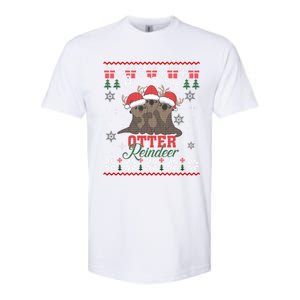 All Of The Otter Reindeer Christmas Funny Cute Ugly Sweater Gift Softstyle CVC T-Shirt