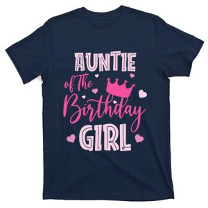 Auntie Of The Birthday Girl Cute Pink Matching Family T-Shirt