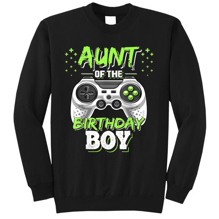 Aunt Of The Birthday Boy Matching Video Game Birthday Gift Sweatshirt