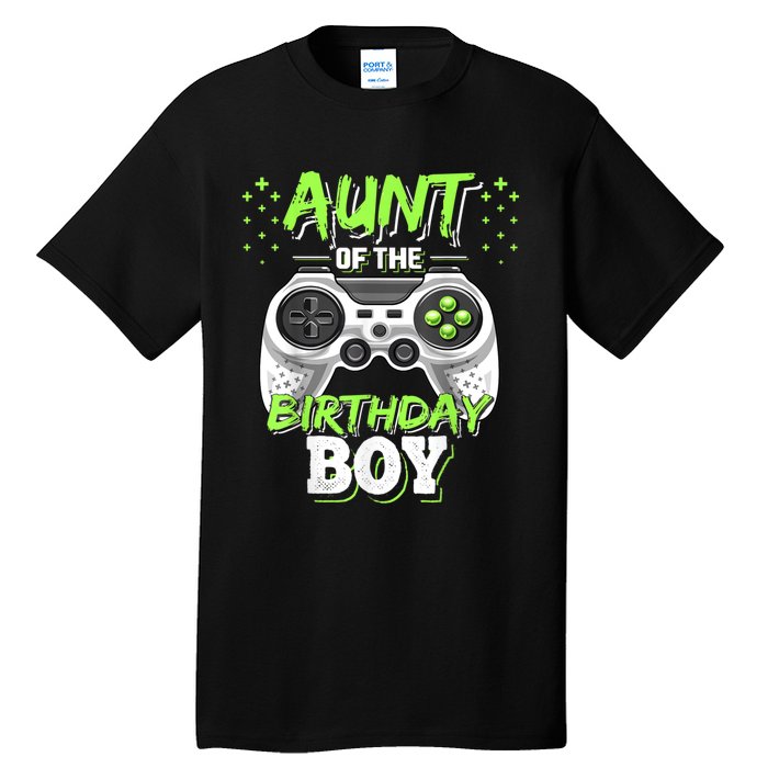 Aunt Of The Birthday Boy Matching Video Game Birthday Gift Tall T-Shirt