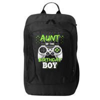 Aunt Of The Birthday Boy Matching Video Game Birthday Gift City Backpack