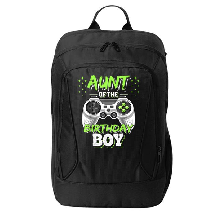 Aunt Of The Birthday Boy Matching Video Game Birthday Gift City Backpack