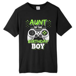 Aunt Of The Birthday Boy Matching Video Game Birthday Gift Tall Fusion ChromaSoft Performance T-Shirt