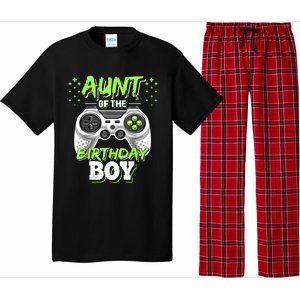 Aunt Of The Birthday Boy Matching Video Game Birthday Gift Pajama Set