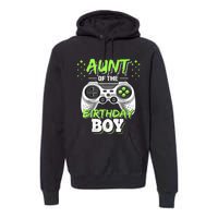 Aunt Of The Birthday Boy Matching Video Game Birthday Gift Premium Hoodie