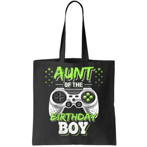 Aunt Of The Birthday Boy Matching Video Game Birthday Gift Tote Bag