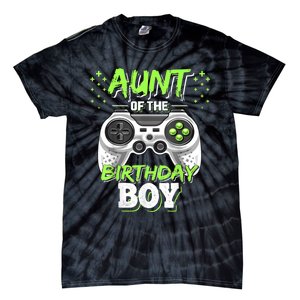 Aunt Of The Birthday Boy Matching Video Game Birthday Gift Tie-Dye T-Shirt