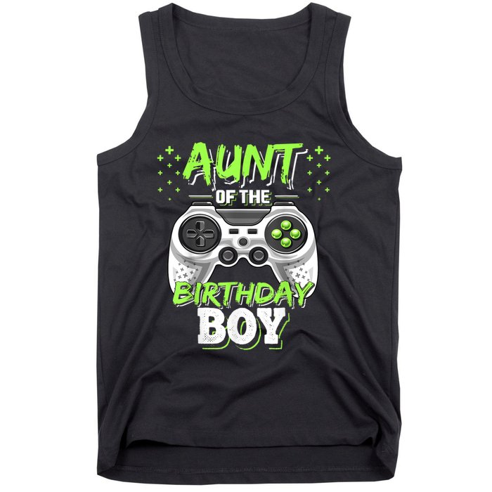 Aunt Of The Birthday Boy Matching Video Game Birthday Gift Tank Top