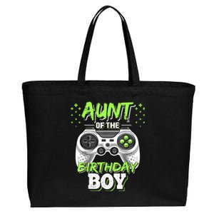 Aunt Of The Birthday Boy Matching Video Game Birthday Gift Cotton Canvas Jumbo Tote