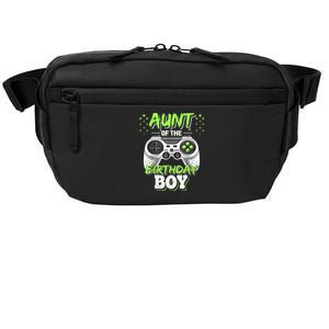 Aunt Of The Birthday Boy Matching Video Game Birthday Gift Crossbody Pack