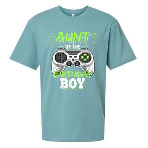 Aunt Of The Birthday Boy Matching Video Game Birthday Gift Sueded Cloud Jersey T-Shirt