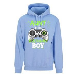 Aunt Of The Birthday Boy Matching Video Game Birthday Gift Unisex Surf Hoodie