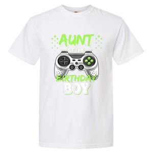 Aunt Of The Birthday Boy Matching Video Game Birthday Gift Garment-Dyed Heavyweight T-Shirt