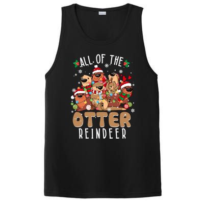 All Of The Otter Reindeer Merry Christmas Pajama Family Xmas Gift PosiCharge Competitor Tank