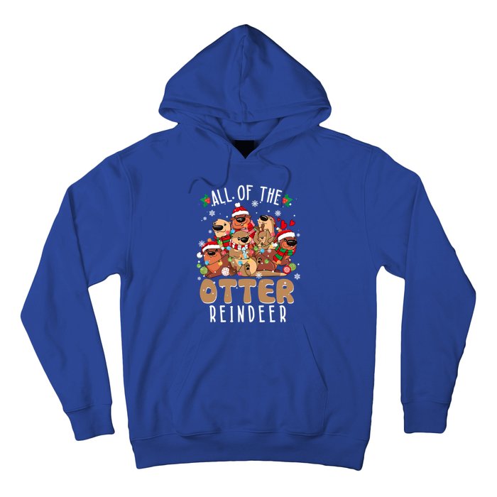 All Of The Otter Reindeer Merry Christmas Pajama Family Xmas Gift Hoodie