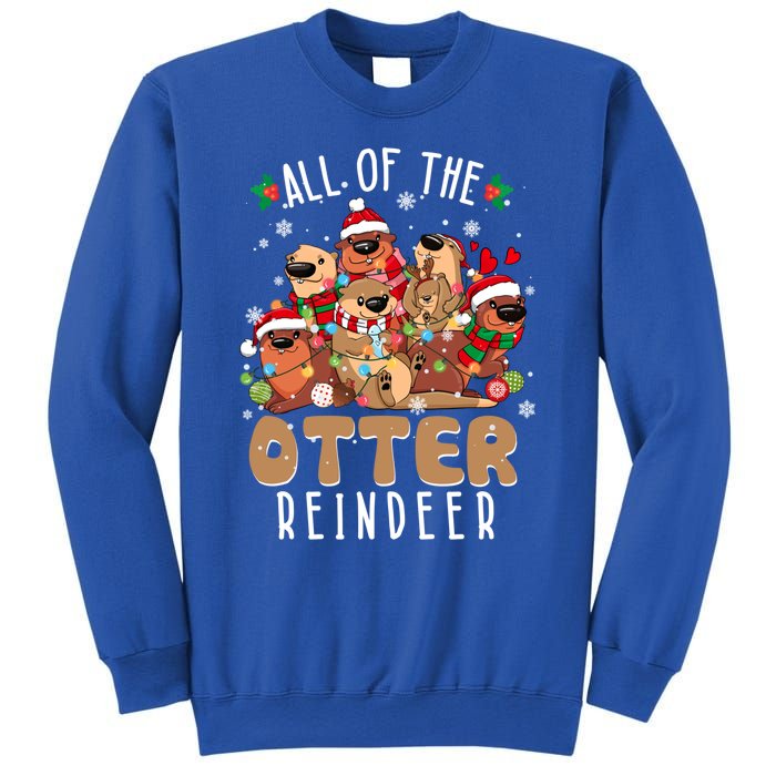 All Of The Otter Reindeer Merry Christmas Pajama Family Xmas Gift Sweatshirt