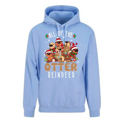 All Of The Otter Reindeer Merry Christmas Pajama Family Xmas Gift Unisex Surf Hoodie