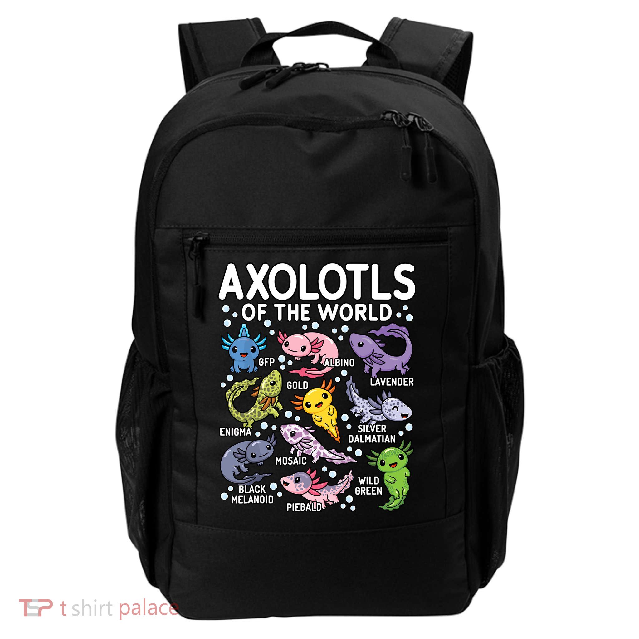 Axolotls Of The World Cute Kawaii Axolotl Backpack