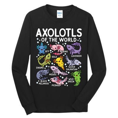Axolotls Of The World Cute Kawaii Axolotl Tall Long Sleeve T-Shirt