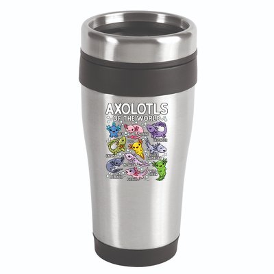 Axolotls Of The World Cute Kawaii Axolotl 16oz Travel Tumbler